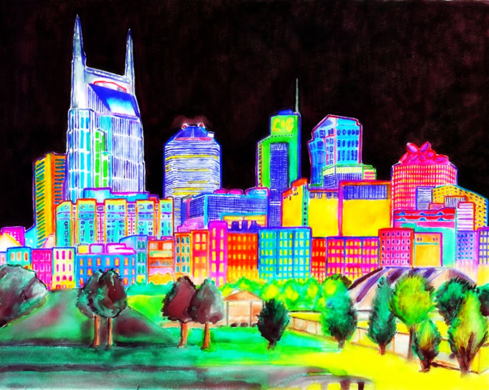 Nashville At Night bckgrnd